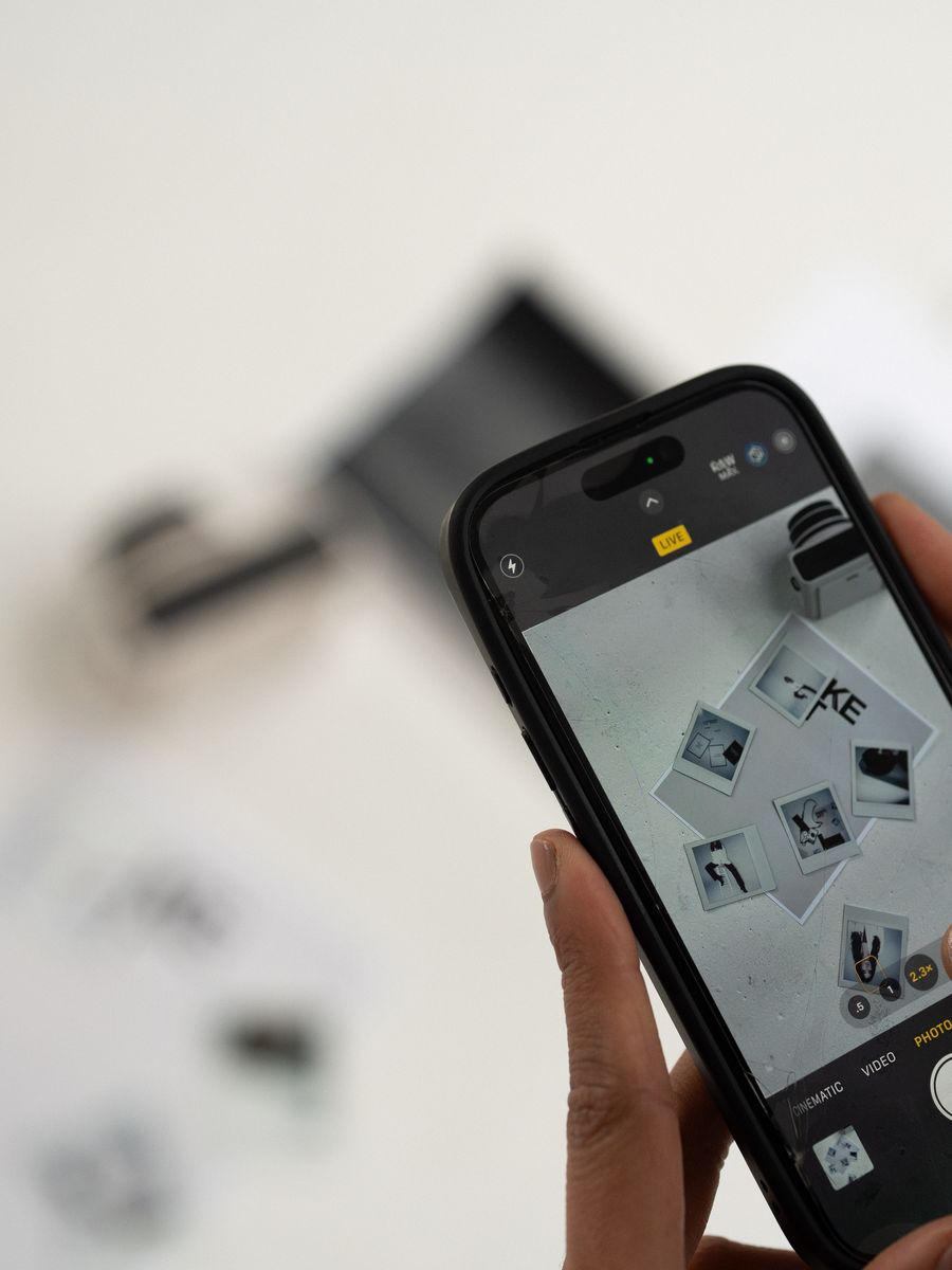 Shooting a flatlay on a phone for social content